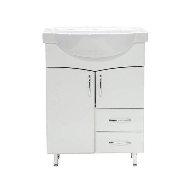 Тумба под раковину Vivia Алекса Д2Ш2 65х32 см комбинируется с раковинами Фрея/Акцент 65 МДФ/ДСП белый А0020174