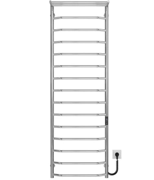Электрический полотенцесушитель Deffi Трапеция с полкой П15 500х1600 правое подключение JD03 хром C.TP.160.50.15.E.C.R.1