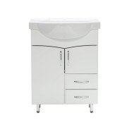 Тумба под раковину Vivia Алекса Д2Ш2 65х32 см комбинируется с раковинами Фрея/Акцент 65 МДФ/ДСП белый А0020174