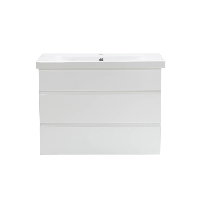 Тумба под раковину Vivia Соло Ш2 80х29 см комбинируется с раковинами Комо 80/К 80 МДФ/ДСП белый А0053772