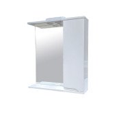 Шафка для ванної Vivia Соло 55 R з дзеркалом 55х18 см права з підсвічуванням МДФ/ДСП біла А0049065