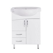 Тумба под раковину Vivia Юджин Д2Ш2 65х32 см комбинируется с раковиной Акцент 65 МДФ/ДСП белый А0020178