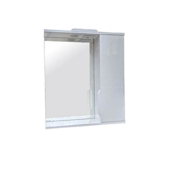 Шафка для ванної Vivia Аляска 60 R з дзеркалом 60х18 см права з підсвічуванням МДФ/ДСП біла А0045246