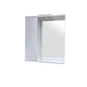 Шкафчик для ванной Vivia Аляска 65 L с зеркалом 65х18 см левый с подсветкой МДФ/ДСП белый А0045244