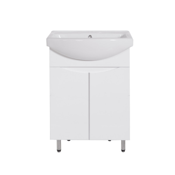 Тумба под раковину Vivia Аляска Д2 55х33 см комбинируется с раковиной Церсания 55 МДФ/ДСП белый А0053204