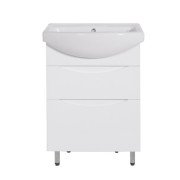 Тумба под раковину Vivia Аляска Ш2 60х33 см комбинируется с раковиной Церсания 60 МДФ/ДСП белый А0043861