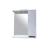 Шкафчик для ванной Vivia Амалия 65 R с зеркалом 65х18 см правый с подсветкой МДФ/ДСП белый А0033290