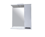 Шкафчик для ванной Vivia Амалия 50 R с зеркалом 50х18 см правый с подсветкой МДФ/ДСП белый А0033287