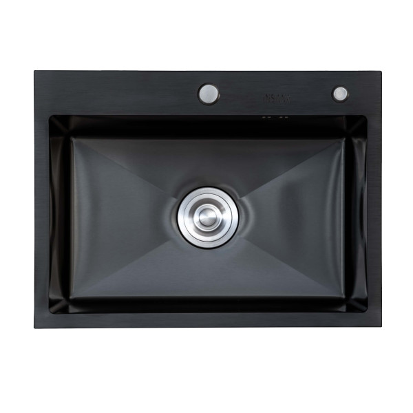 Мийка для кухні Insana Extor 60х45 з переливом нержавіюча сталь чорний А0056973