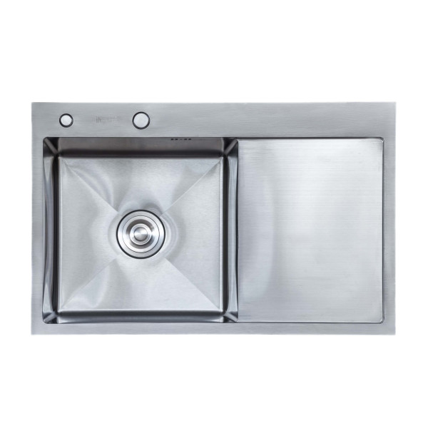 Мийка для кухні Insana Sider L 78х50 см з переливом нержавіюча сталь сатин А0056975