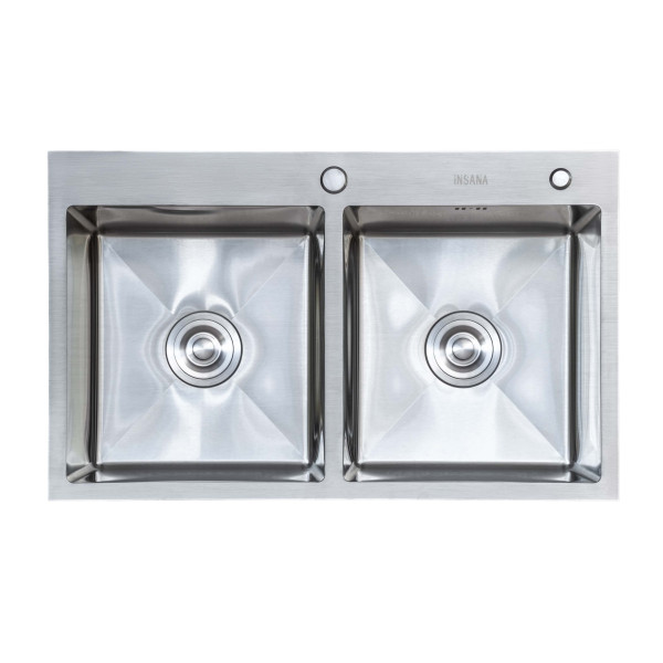Мойка для кухни Insana Topaz 78х48 см с переливом нержавеющая сталь сатин А0056977