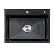 Мийка для кухні Insana Extor 60х45 з переливом нержавіюча сталь чорний А0056973
