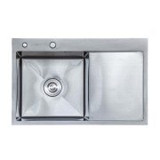 Мийка для кухні Insana Sider L 78х50 см з переливом нержавіюча сталь сатин А0056975