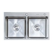 Мийка для кухні Insana Topaz 78х48 см з переливом нержавіюча сталь сатин А0056977