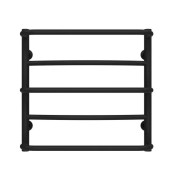 Полотенцесушитель водяной Deffi Аквамикс П5 400х500 боковое правое подключение черный C.AM.50.40.5.B.C