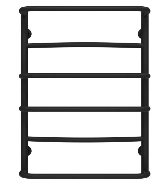 Полотенцесушитель водяной Deffi Аквамикс П6 400х700 боковое левое подключение черный C.AM.70.40.6.B.B