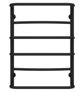 Полотенцесушитель водяной Deffi Аквамикс П6 400х700 боковое правое подключение черный C.AM.70.40.6.B.C