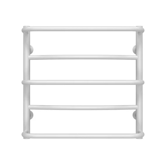 Полотенцесушитель водяной Deffi Аквамикс П5 500х500 боковое левое подключение белый C.AM.50.50.5.W.B