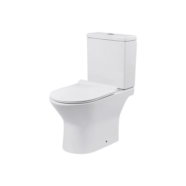 Унитаз компакт Insana Aton 35,5х65 см с бачком и сиденьем с крышкой керамика белый А0055230