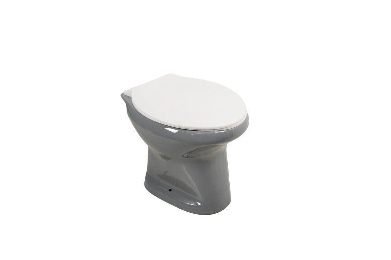 Чаша унітазу дачного Insana D-grey 35х46,5 см з кришкою кераміка сірий А0055275