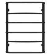 Полотенцесушитель водяной Deffi Аквамикс П6 400х700 нижнее подключение черный C.AM.70.40.6.B.A