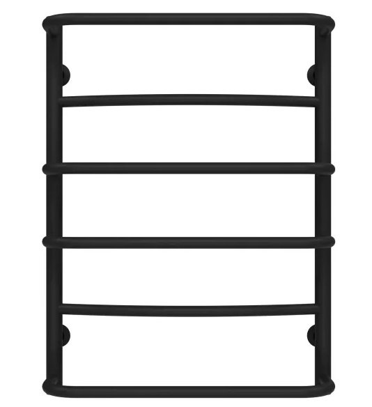 Полотенцесушитель водяной Deffi Аквамикс П6 400х700 боковое левое подключение черный C.AM.70.40.6.B.B