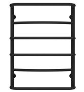 Сушка для рушників водяна Deffi Аквамікс П6 400х700 бічне праве підключення чорний C.AM.70.40.6.B.C