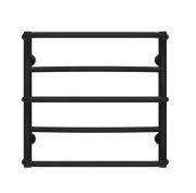 Полотенцесушитель водяной Deffi Аквамикс П5 500х500 боковое правое подключение черный C.AM.50.50.5.B.C