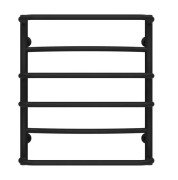 Сушка для рушників водяна Deffi Аквамікс П6 500х600 бічне праве підключення чорний C.AM.60.50.6.B.C