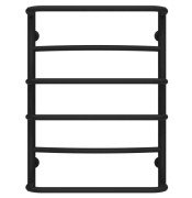 Полотенцесушитель водяной Deffi Аквамикс П6 500х700 нижнее подключение черный C.AM.70.50.6.B.A