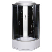 Гідромасажний бокс Vivia 85 RC BF 80х80 з глибоким піддоном профіль сатин/прозоре скло А0042380