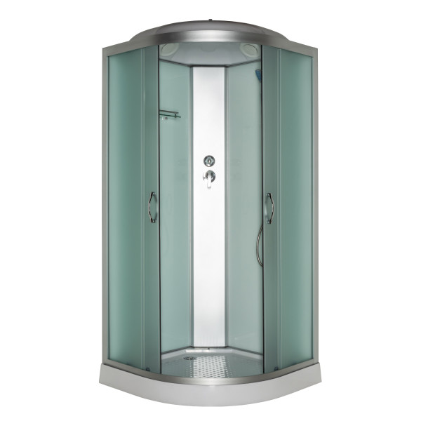 Гидромассажный бокс Vivia 60 W RC BF 80х80 профиль сатин/матовое стекло А0048858