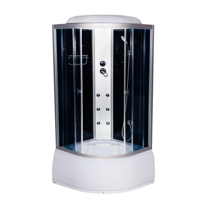 Гидромассажный бокс Vivia Eco 95 CH 90х90 профиль сатин/тонированное стекло А0015318