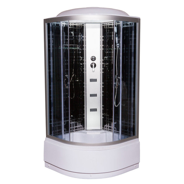 Гідромасажний бокс Vivia 95 Print RC 90х90 профіль сатин/тоноване скло А0042381