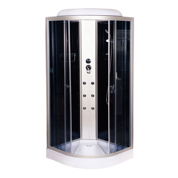 Гидромассажный бокс Vivia Eco 61 CH 90х90 профиль сатин/тонированное стекло А0021412