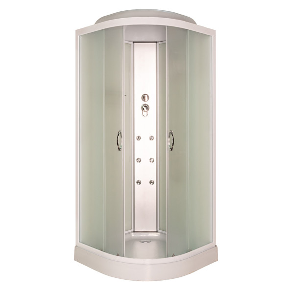 Гидромассажный бокс Vivia Eco 61 W CH 90х90 профиль сатин/матовое стекло А0042295