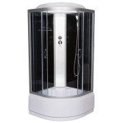 Гидромассажный бокс Vivia 85 RC BF 80х80 с глубоким поддоном профиль сатин/прозрачное стекло А0042380