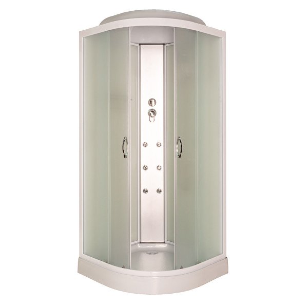 Гидромассажный бокс Vivia Eco 61 W CH 90х90 профиль сатин/матовое стекло А0042295