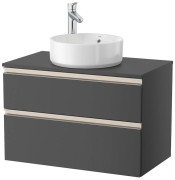 Тумба под раковину Roca GAP 80,5x46 см ДСП антрацит глянец A851501153