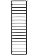 Полотенцесушитель водяной Deffi Юность П18 500х1800 боковое левое подключение черный C.YU.180.50.18.B.B