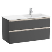 Тумба с раковиной Roca GAP Unik 100x46 см ДСП антрацит глянец A851482153