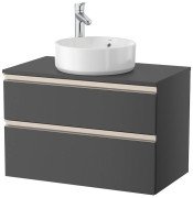 Тумба под раковину Roca GAP 80,5x46 см ДСП антрацит глянец A851501153