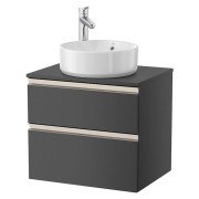 Тумба под раковину Roca GAP 60,5x46 см ДСП антрацит глянец A851500153