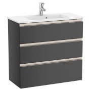 Тумба с раковиной Roca GAP Unik 80,5x38 см ДСП антрацит глянец A851499153