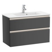 Тумба с раковиной Roca GAP Unik 80,5x38 см ДСП антрацит глянец A851497153