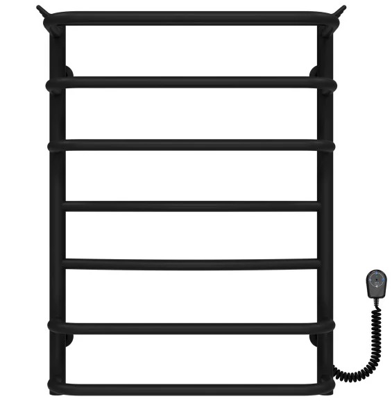 Электрический полотенцесушитель Deffi Юность П7 400х700 правое подключение черный C.YU.70.40.7.E.B.R.5