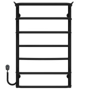 Электрический полотенцесушитель Deffi Юность П7 400х800 левое подключение черный C.YU.80.40.7.E.B.L.5