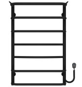Электрический полотенцесушитель Deffi Юность П7 400х800 правое подключение черный C.YU.80.40.7.E.B.R.5