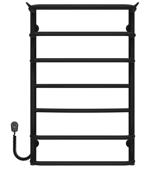 Электрический полотенцесушитель Deffi Юность П7 500х800 левое подключение черный C.YU.80.50.7.E.B.L.5