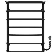 Электрический полотенцесушитель Deffi Юность П7 400х700 правое подключение черный C.YU.70.40.7.E.B.R.5